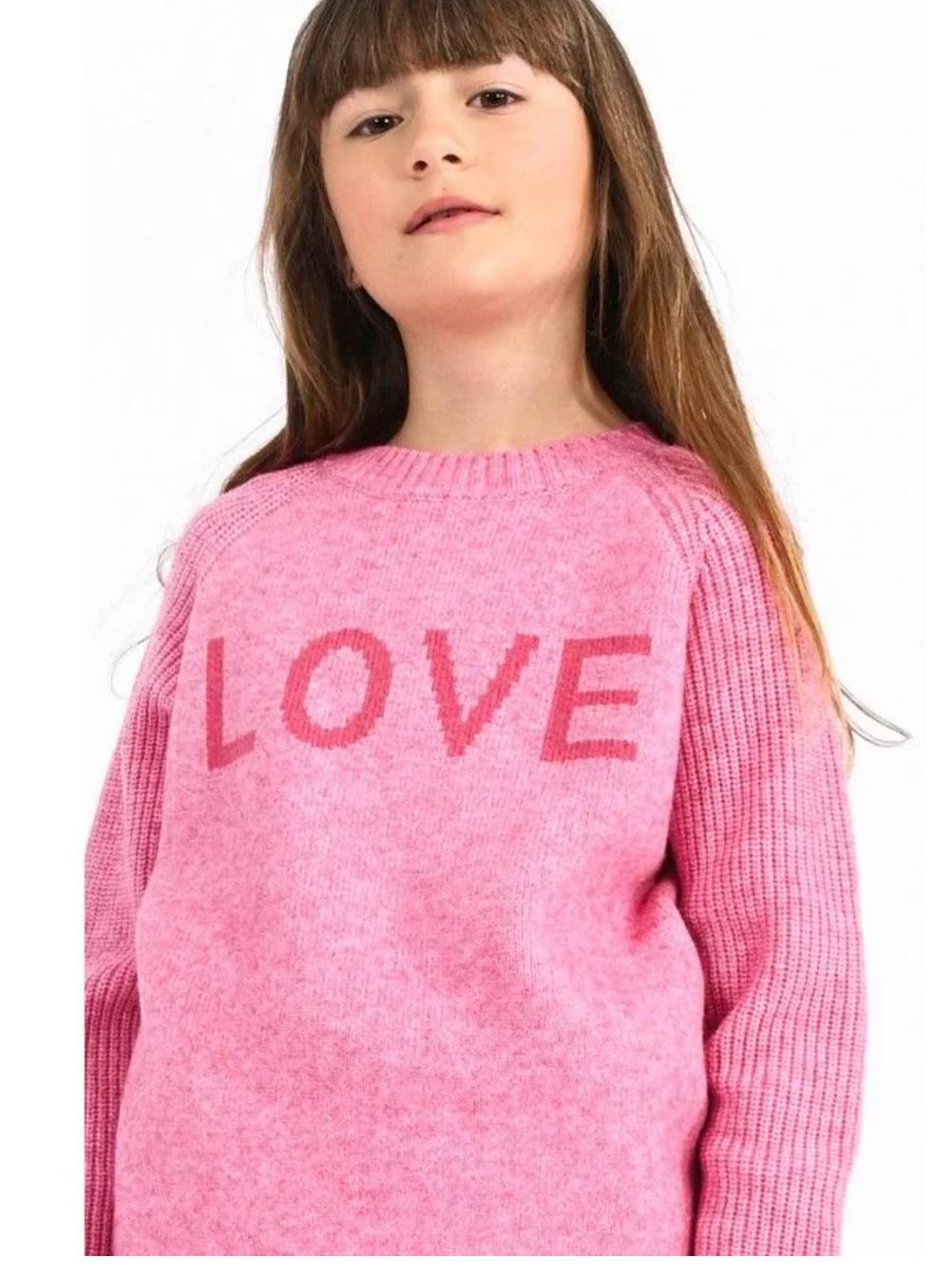 Pink Knit Sweater Love Message