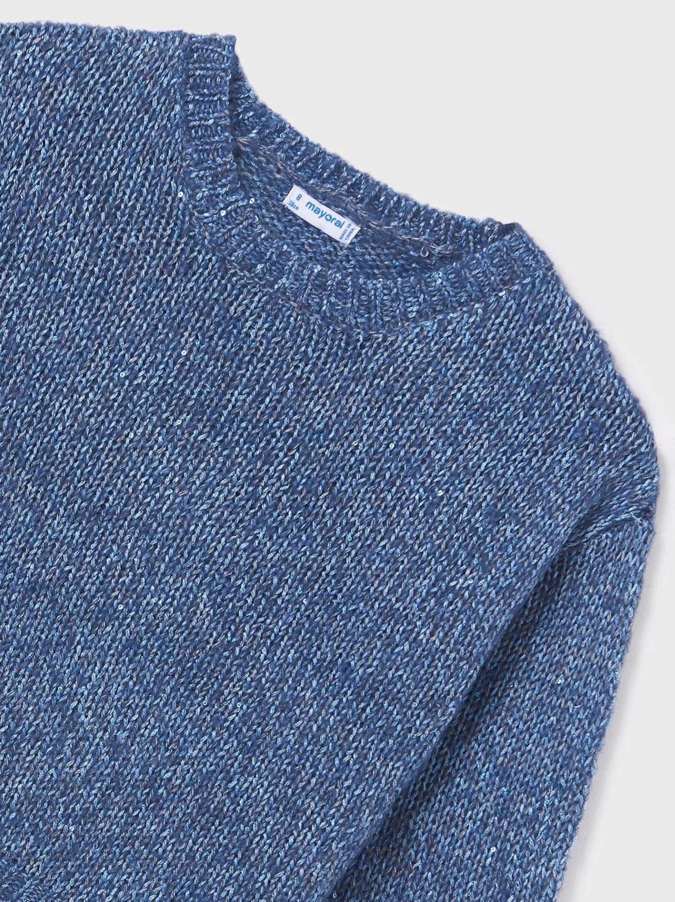Indigo Sequined Knit Sweater