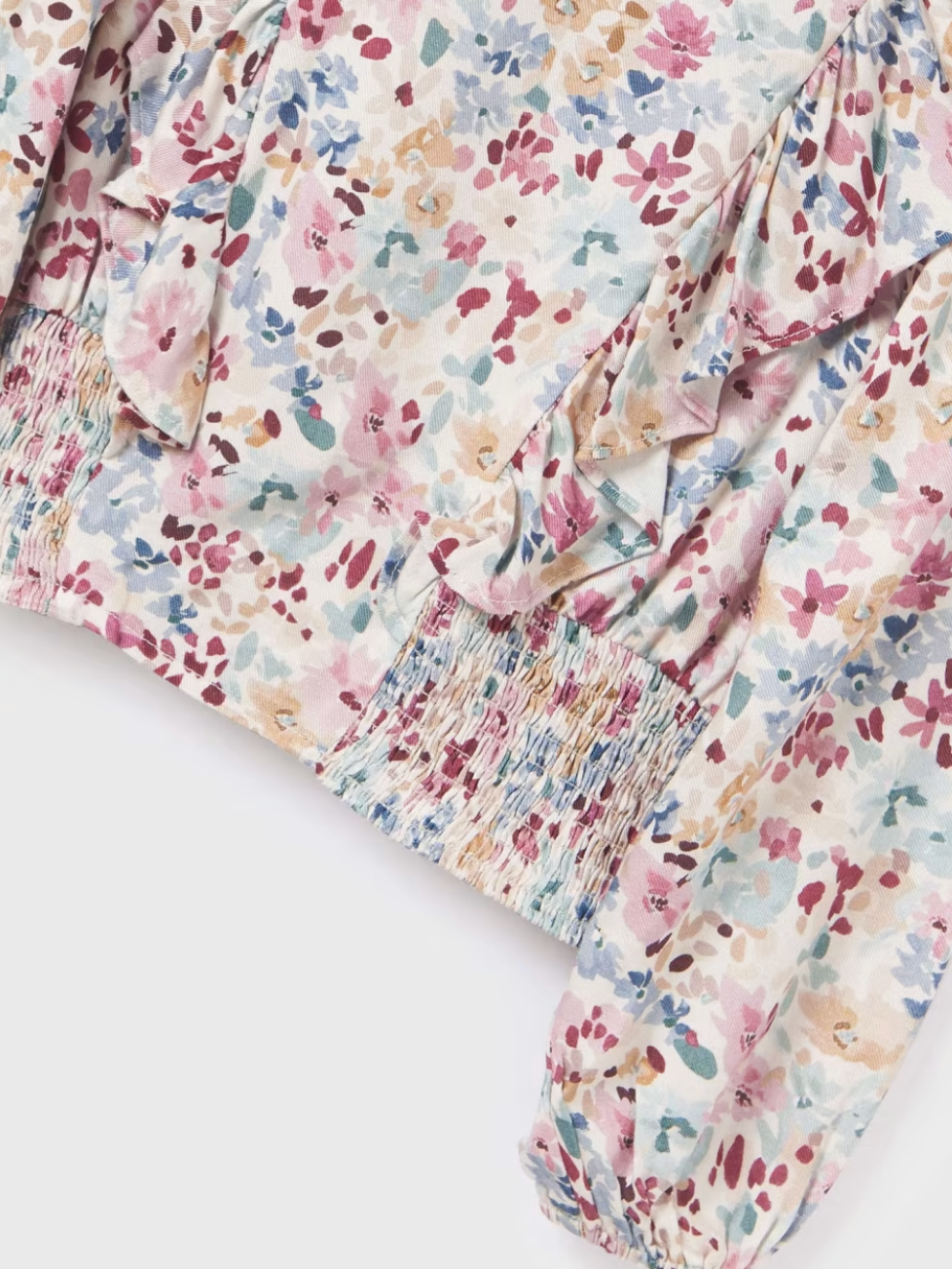 Floral Printed Ruffle Blouse