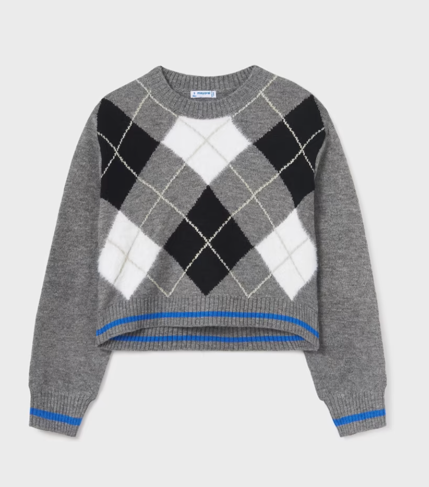Rhombus Knit Sweater