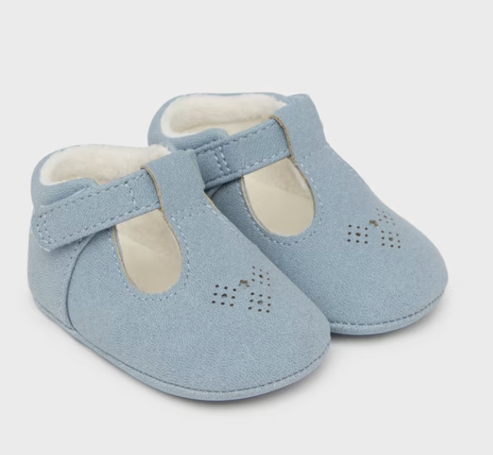 Blue Velcro Flats