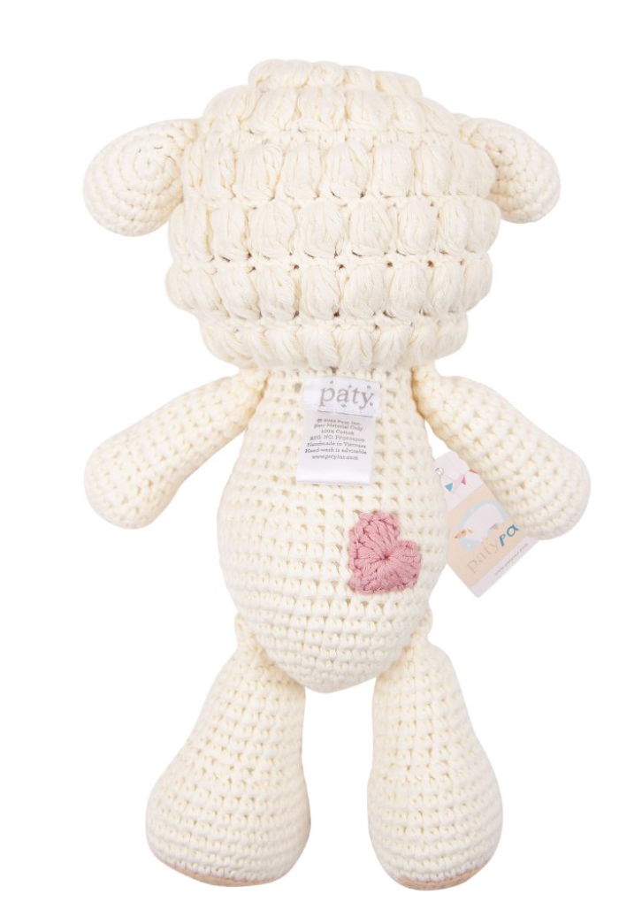 13" Paty Pal Medium Crocheted Lamb