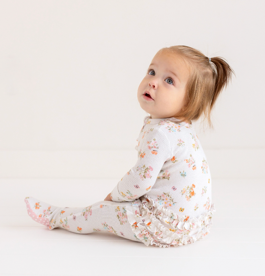 Posh Peanut Clemence Ruffle Zippered One Piece