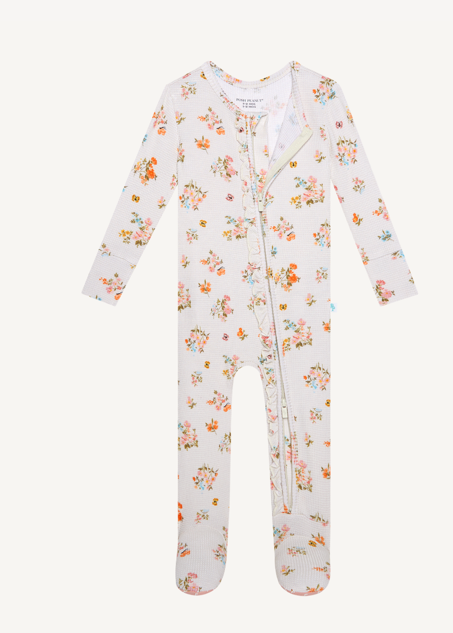 Posh Peanut Clemence Ruffle Zippered One Piece