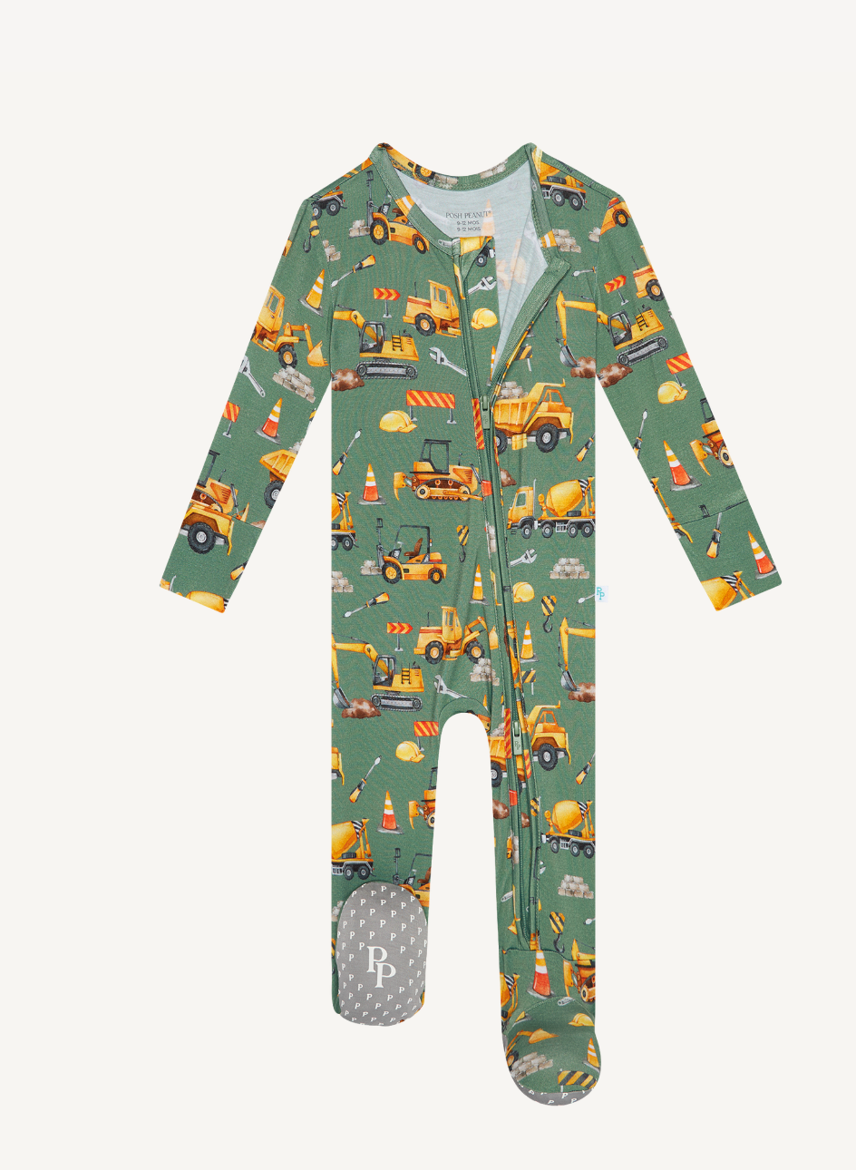 Posh Peanut Crawford Footie Zippered One Piece