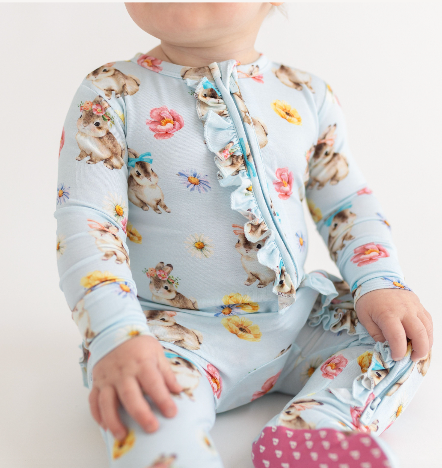 Posh Peanut Tinsley Jane Footie Ruffled Zippered One Piecef