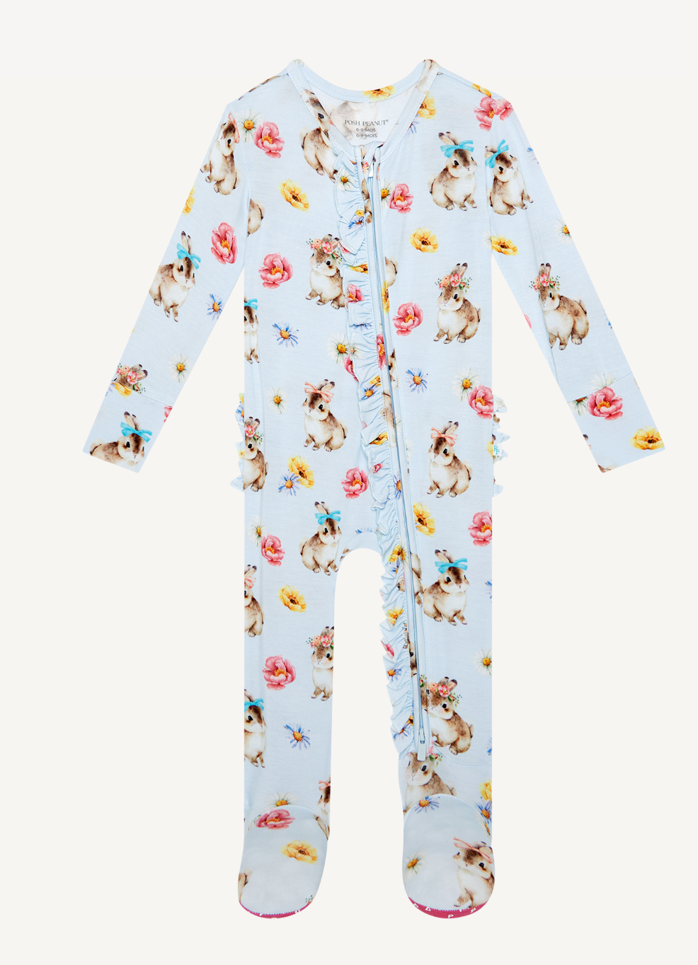 Posh Peanut Tinsley Jane Footie Ruffled Zippered One Piecef