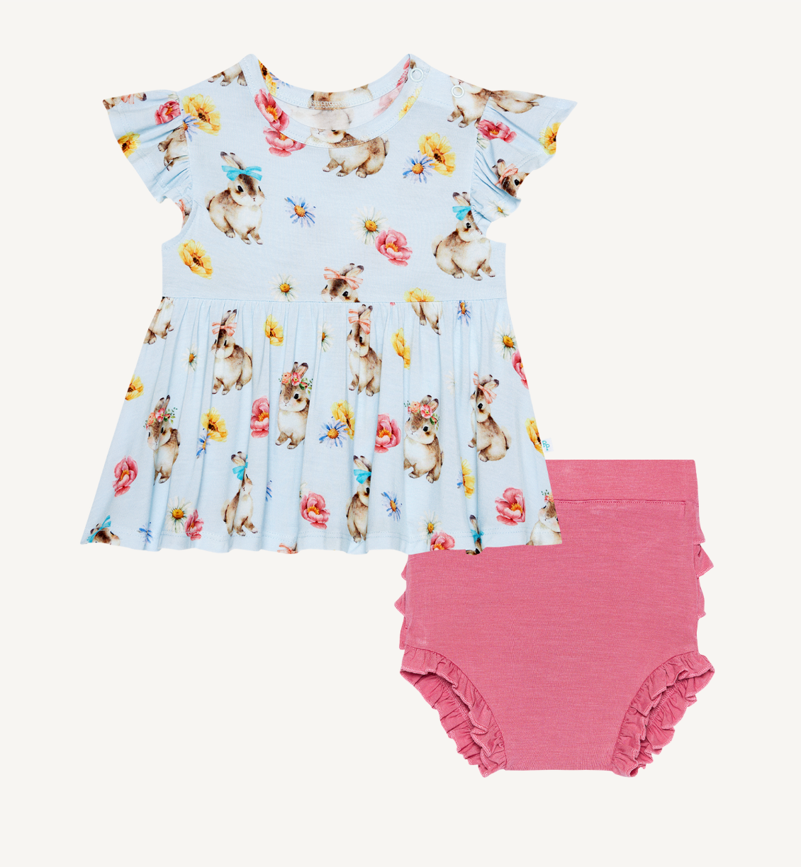 Posh Peanut Tinsley Jane Ruffled Peplum Top & Bloomer Set