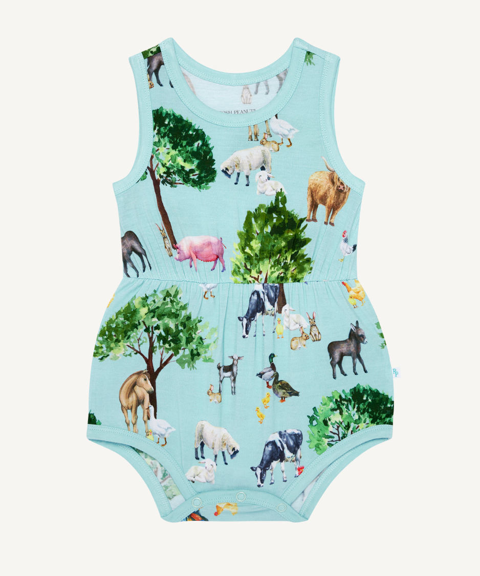 Posh Peanut Brayden Varsity Bubble Romper