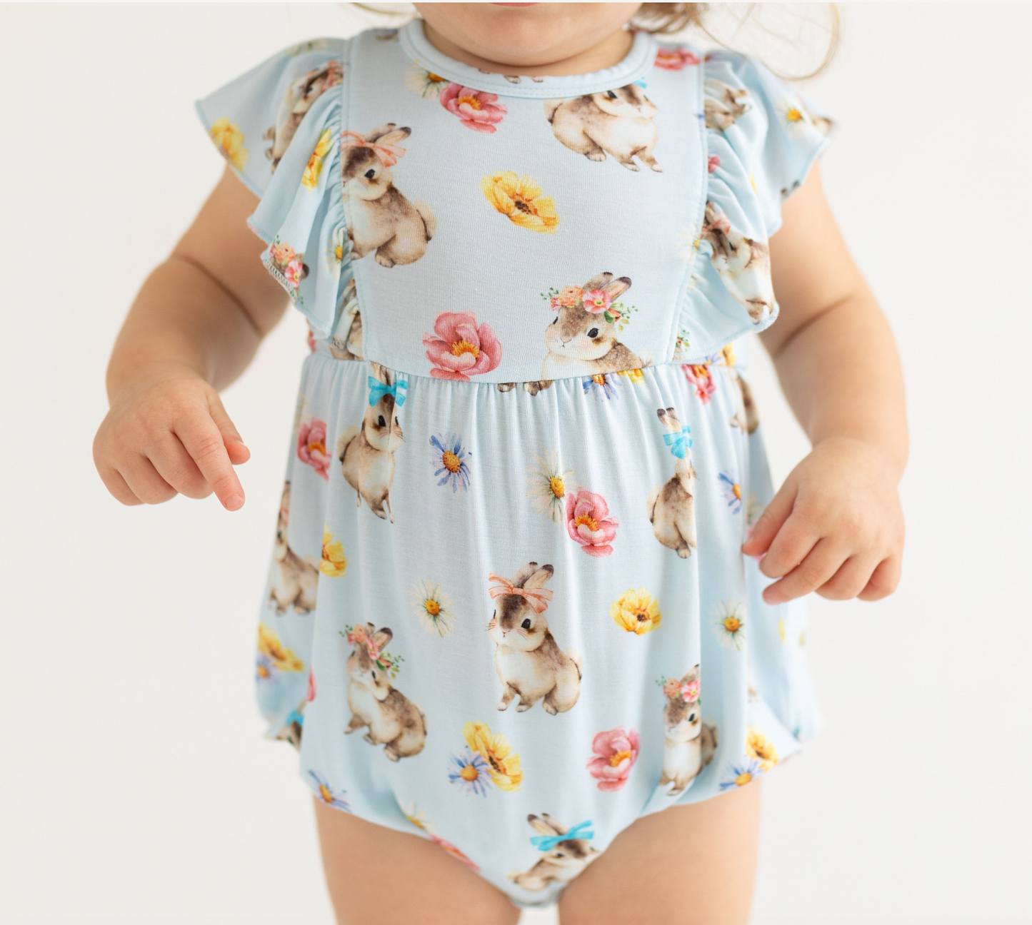 Posh Peanut Tinsley Jane Flutter Sleeve Bubble Romper