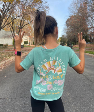 Spread Kindness Give Love Bloom Front/Back Tee