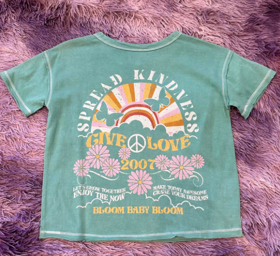 Spread Kindness Give Love Bloom Front/Back Tee