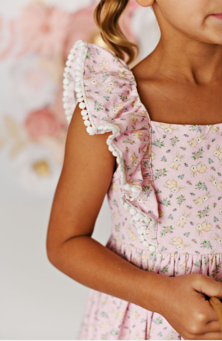 Swoon Baby Spring Bunny Pinafore Dress