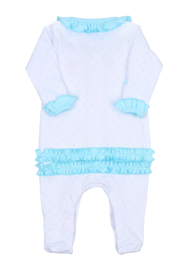 MB Natalie's Classics Emb Ruffle Footie