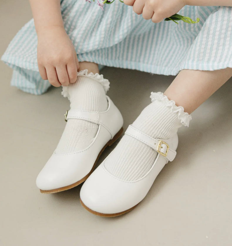 Rebecca Special Occasion Flat Pearlized White
