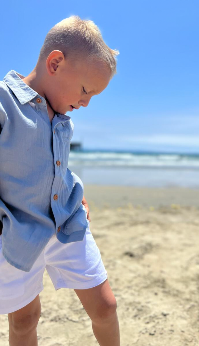 Newport Pale Blue Woven Shirt