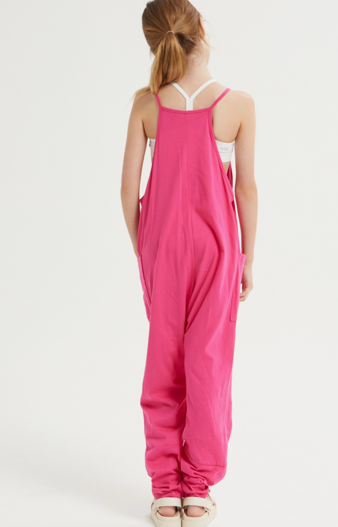 Sleeveless Jumpsuit Hot Pink