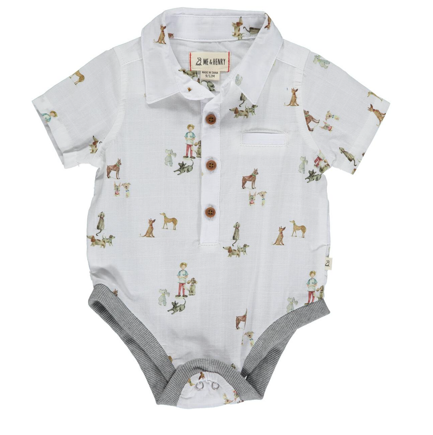 Henry Print Woven Onesie
