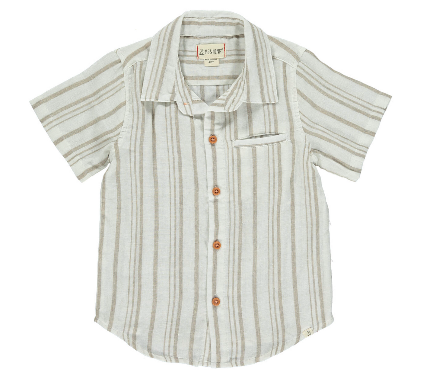 Newport Cream/Beige Stripe Woven Shirt