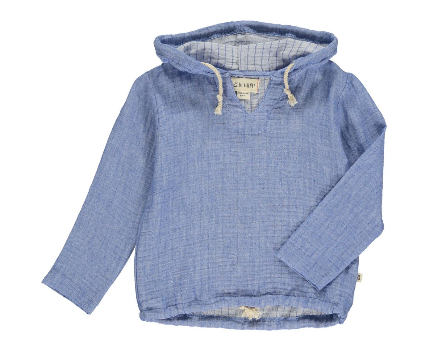 St. Ives Gauze Hooded Top Blue