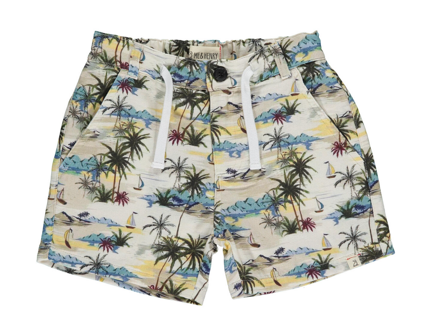 Mahalo Cream Hawaiian Woven Shirt