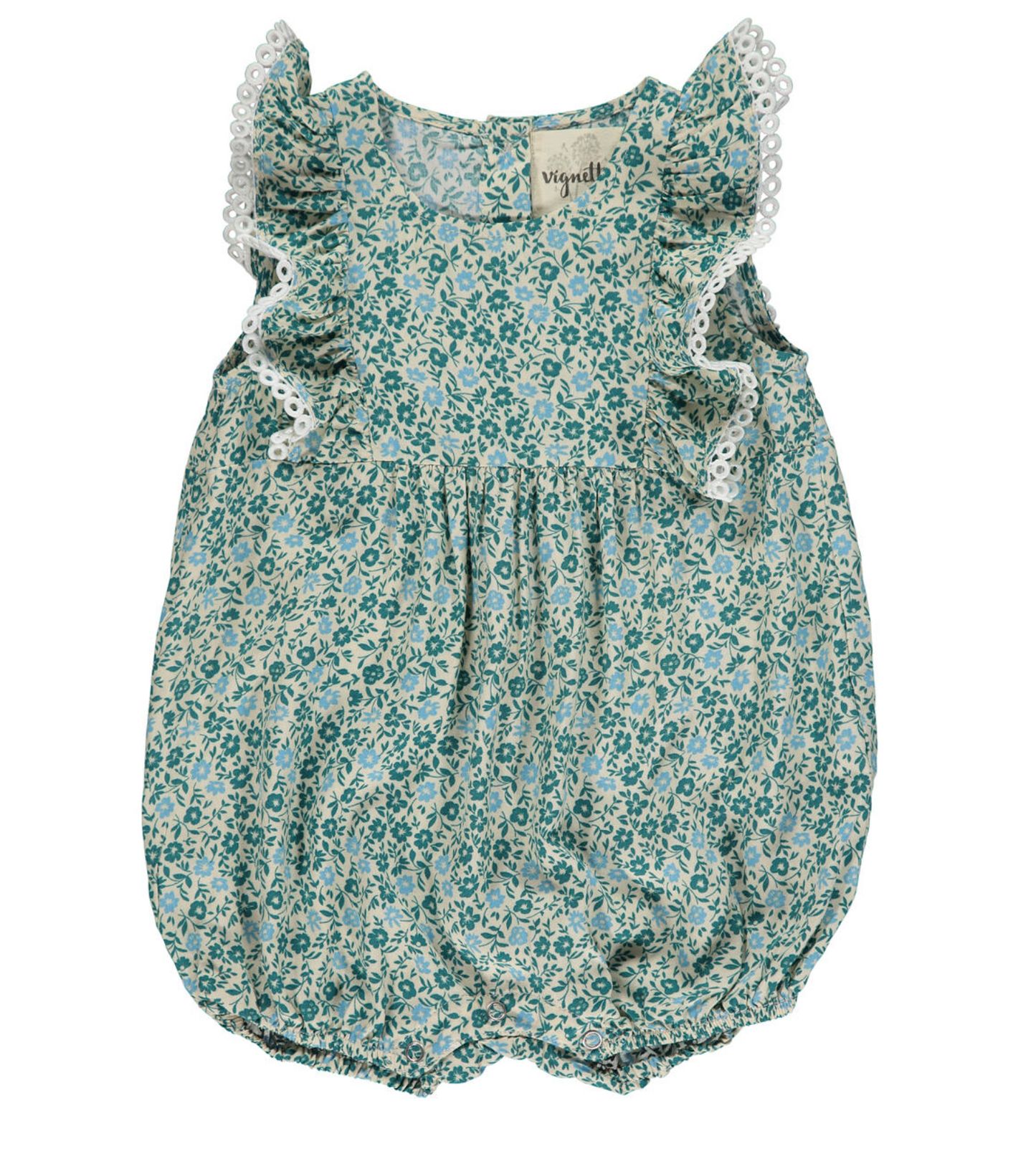 Poppy Bubble Teal Ditzy Floral