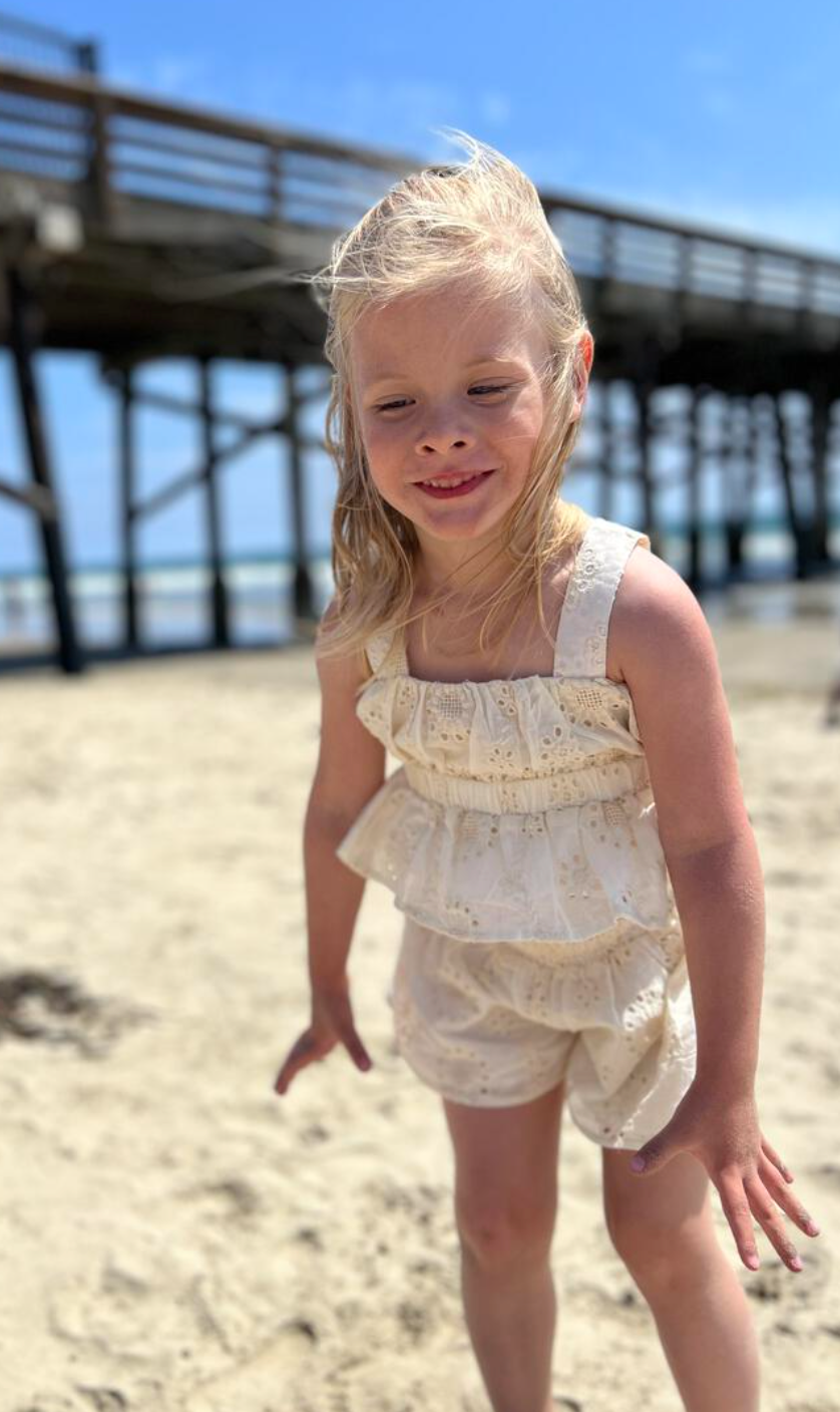 Samira Ivory Eyelet Short Set