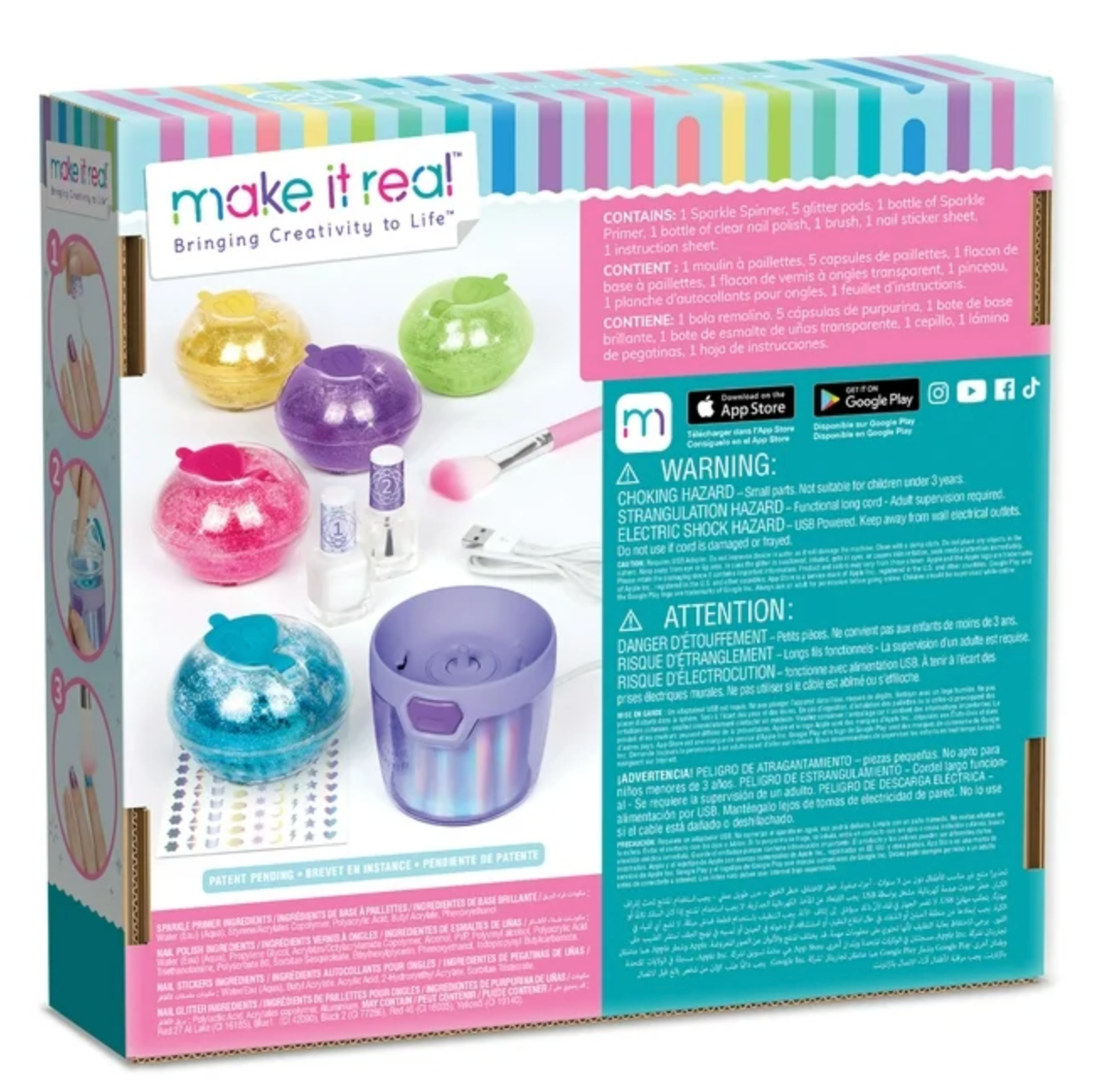 Make It Real Party Nails: Glitter Nail Studio