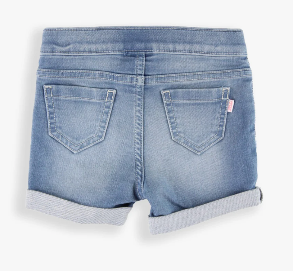 RB Light Wash Denim Girls Stretch Shorts