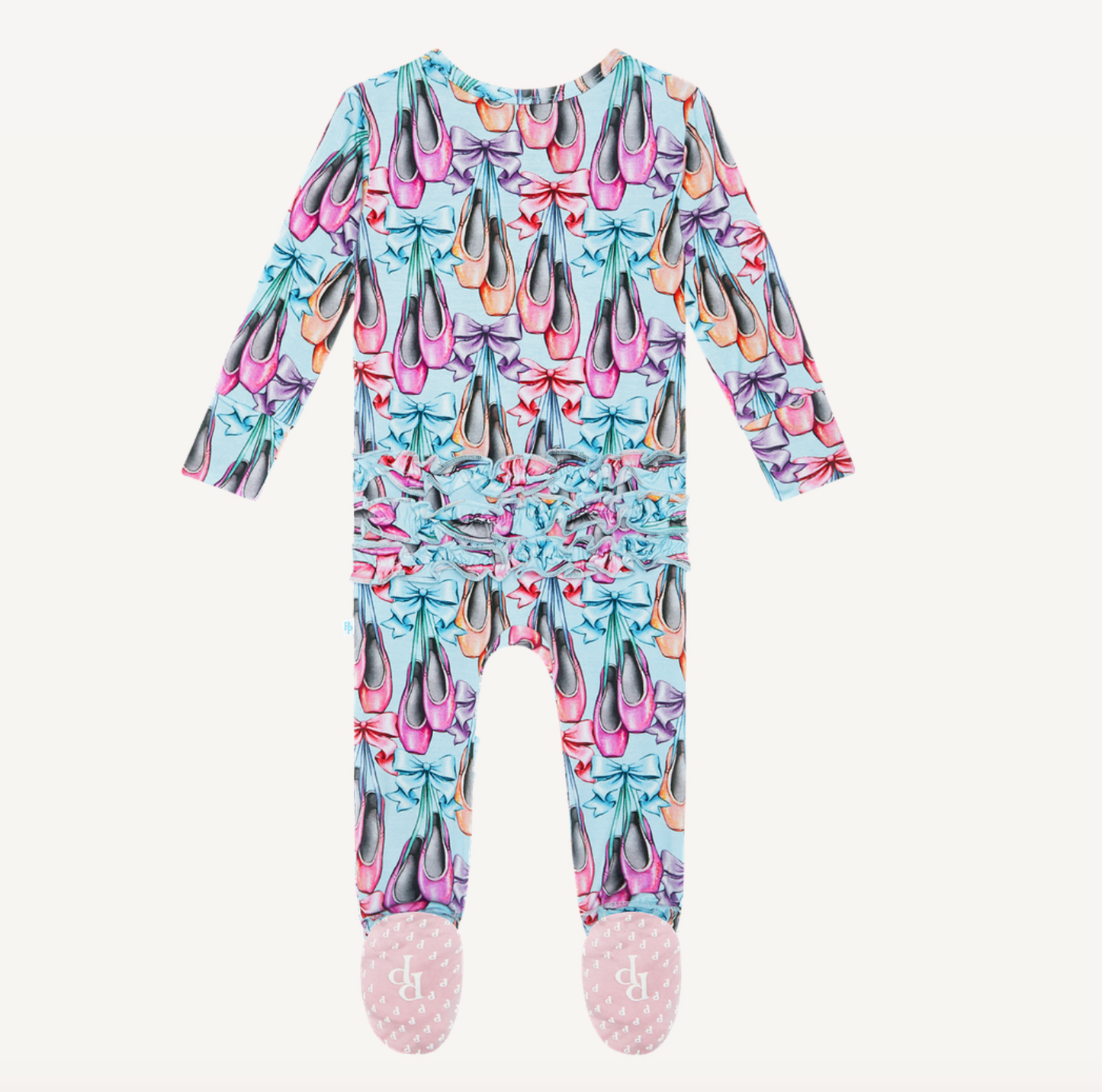 Posh Peanut Irina Footie Ruffled Zippered One Piece