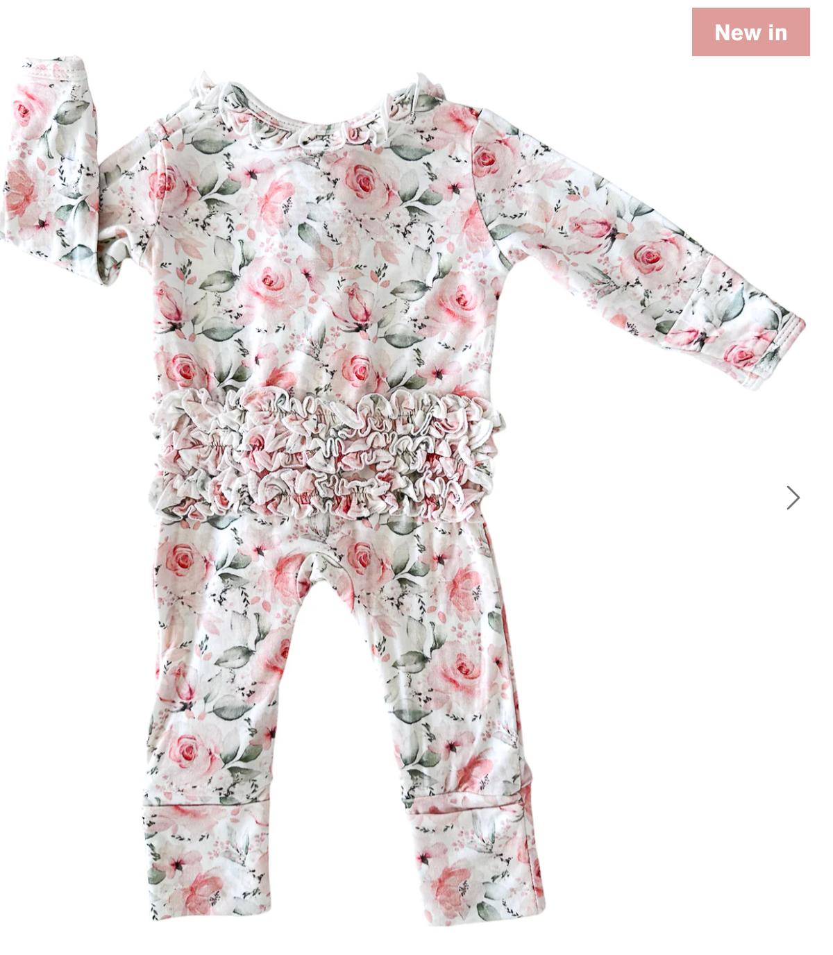 Rosy Ruffle Zip Footie