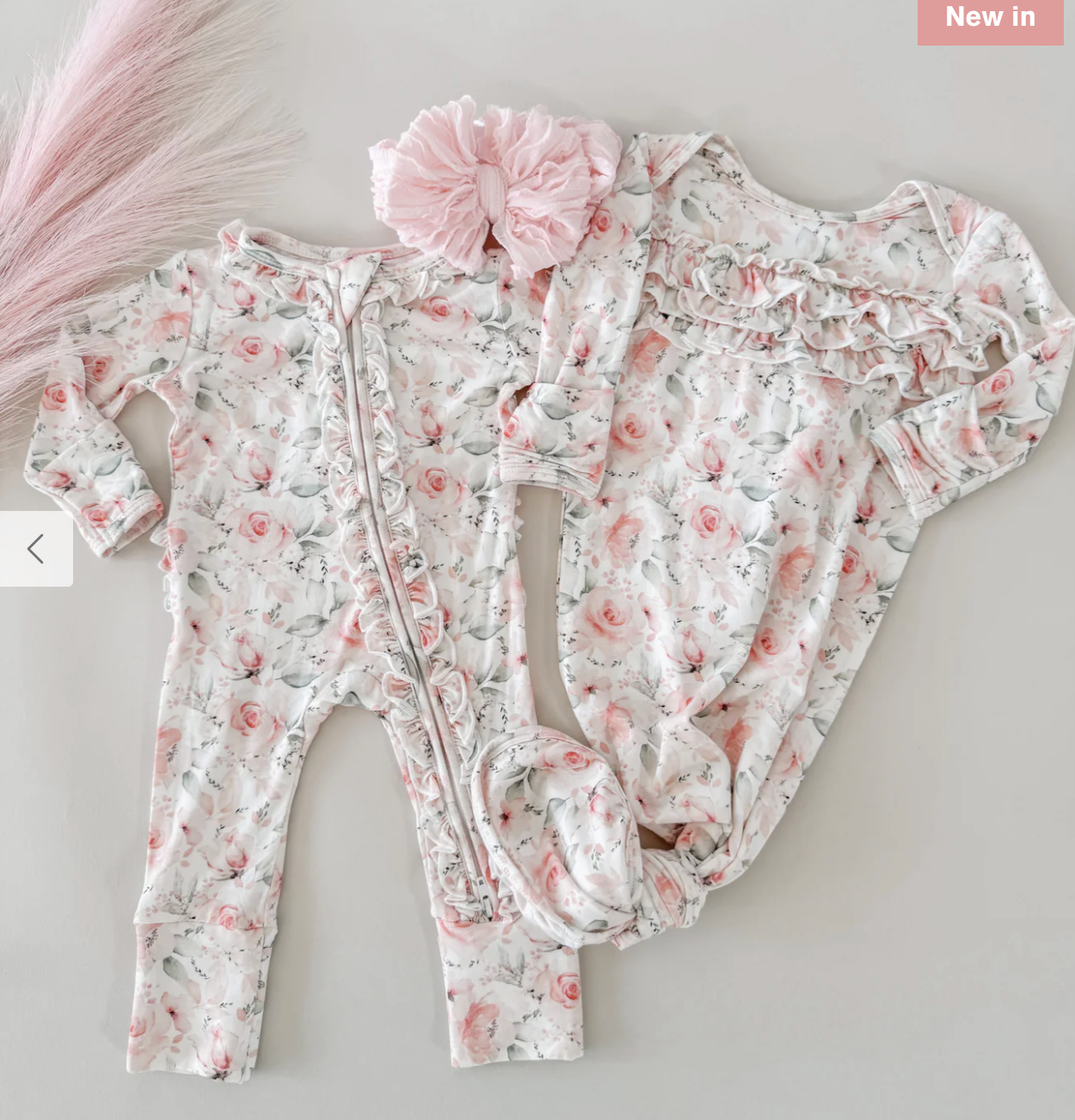 Rosy Ruffle Zip Footie
