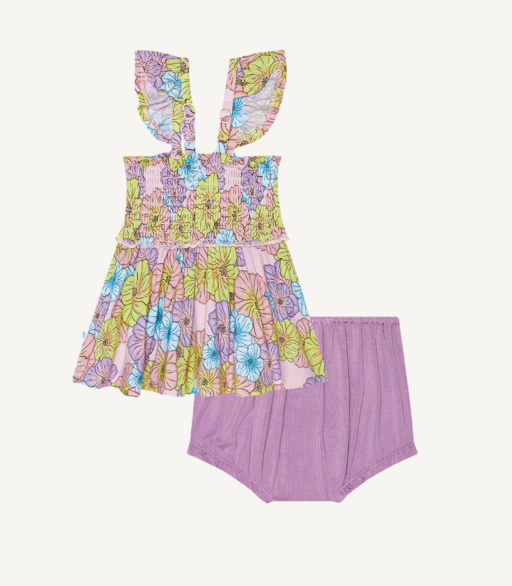 PP Kourtney Smocked Babydoll/Bloomer Set