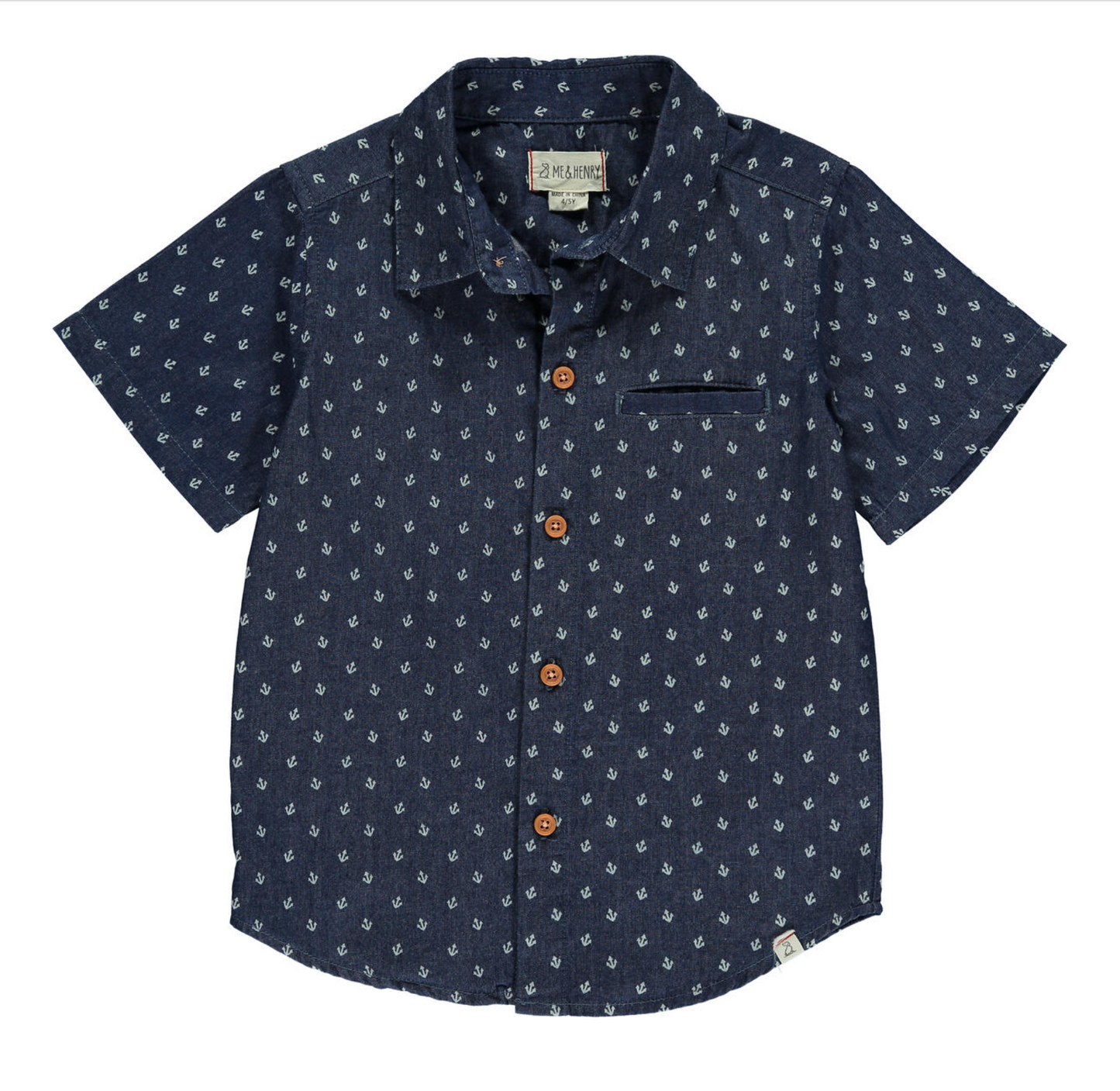 Maui Chambray Anchor Woven Shirt