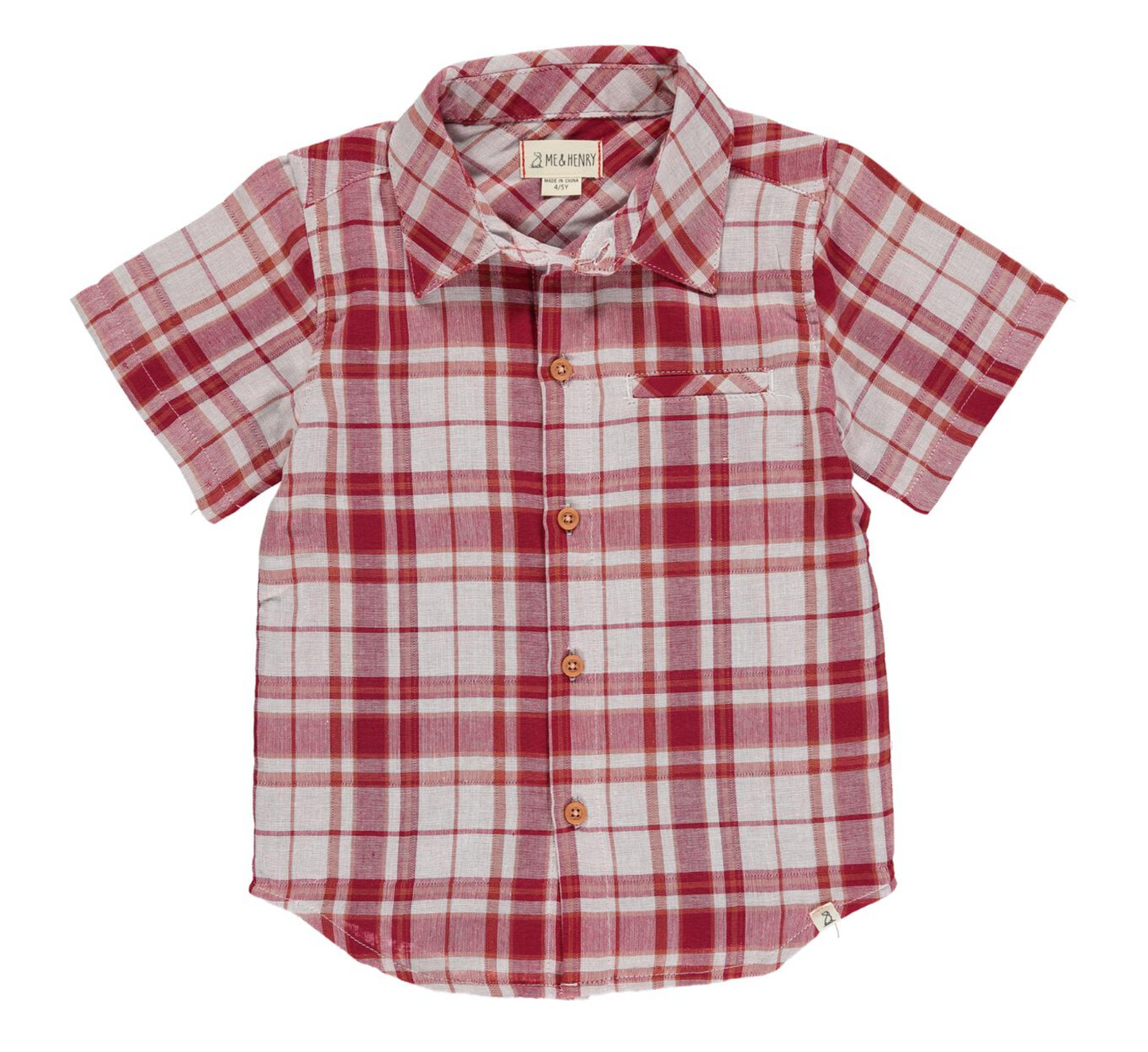 Newport Red/Cream Plaid Woven