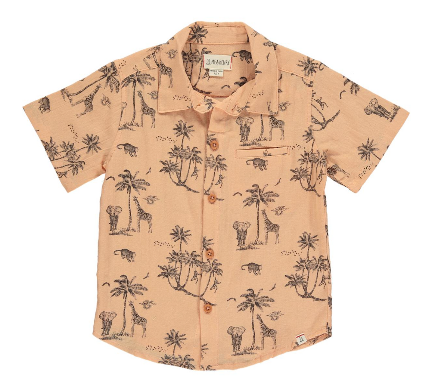 Pampa Pale Orange Savannah Giraffe Shirt