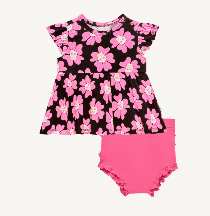 Posh Peanut Winifred Ruffled Peplum Top & Bloomer Set