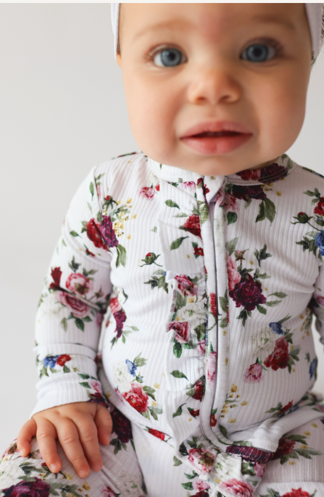 Posh Peanut Philippa Footie Ruffled Zippered One Piece