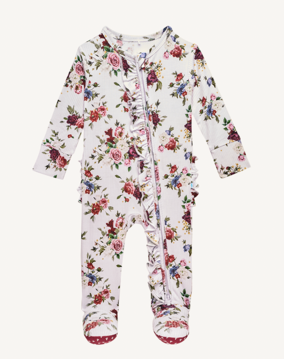 Posh Peanut Philippa Footie Ruffled Zippered One Piece