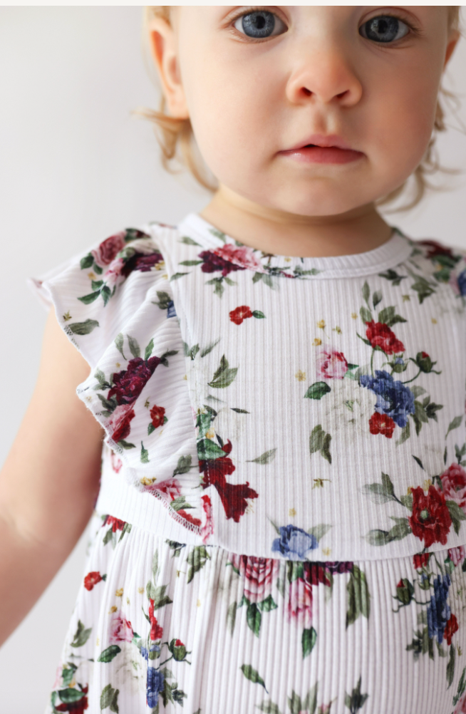 Posh Peanut Philippa Flutter Sleeve Bubble Romper