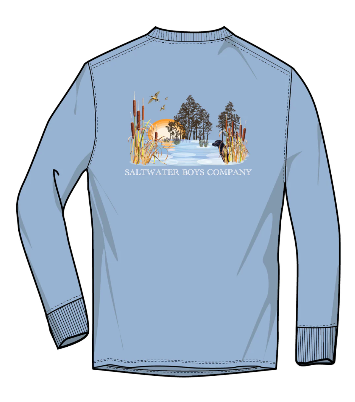 SWB Marsh Scene LS Graphic Tee