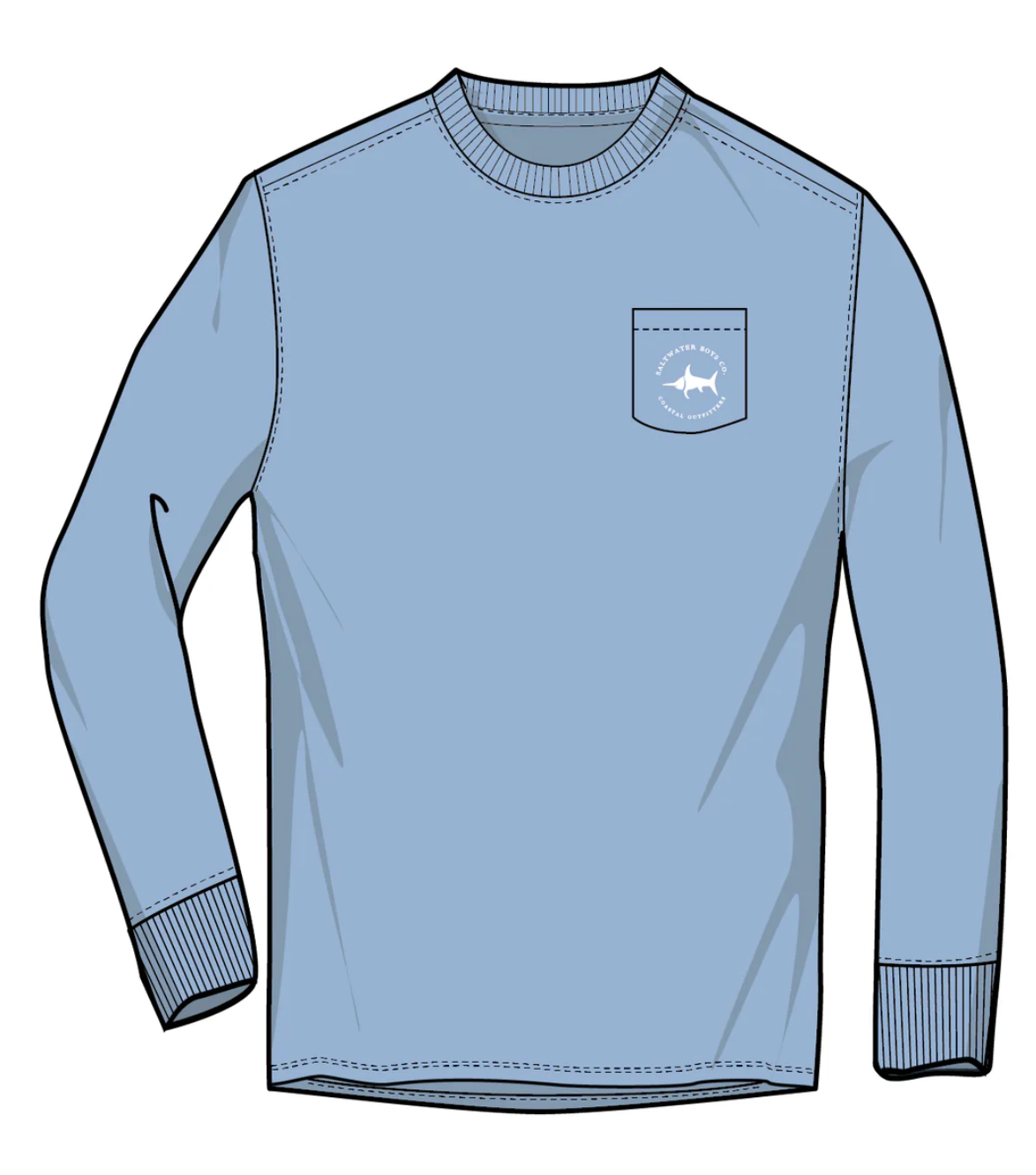 SWB Marsh Scene LS Graphic Tee