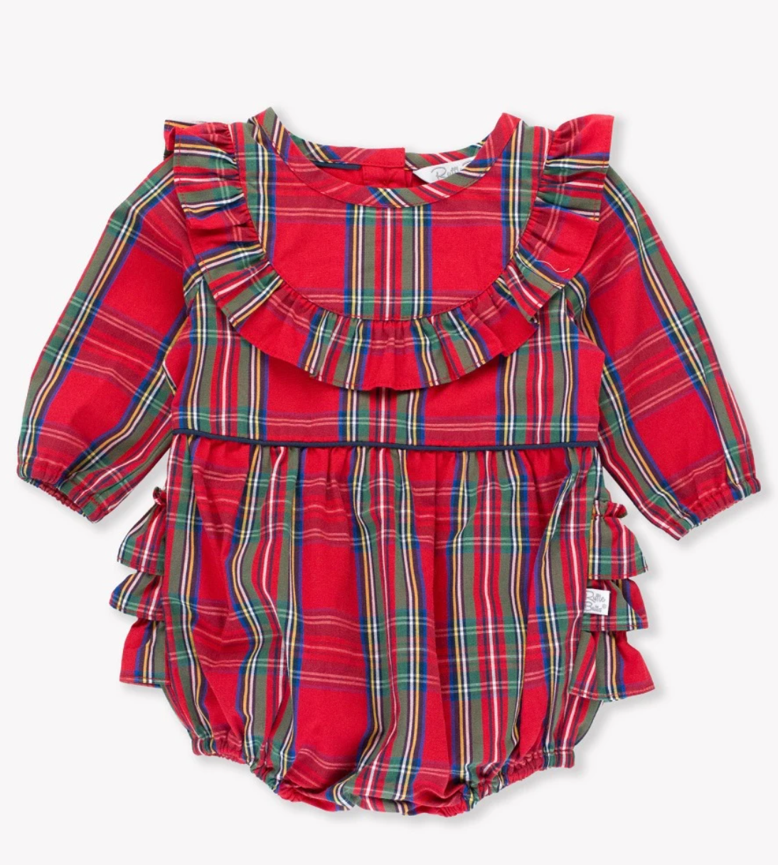 Tis the Season Plaid Bubble Romper