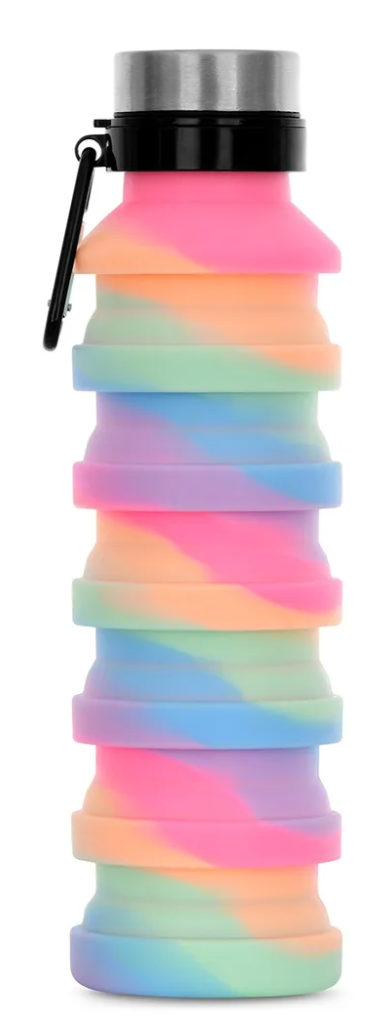 Happy Stripe Collapsible Water Bottle