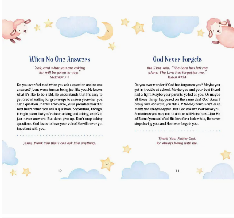 3-Minute Bedtime Devotions For Little Hearts