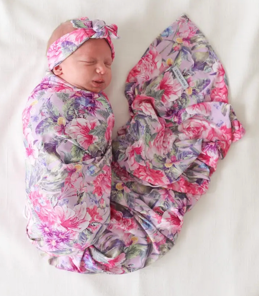 Posh Peanut Ellery Swaddle & Headwrap Set