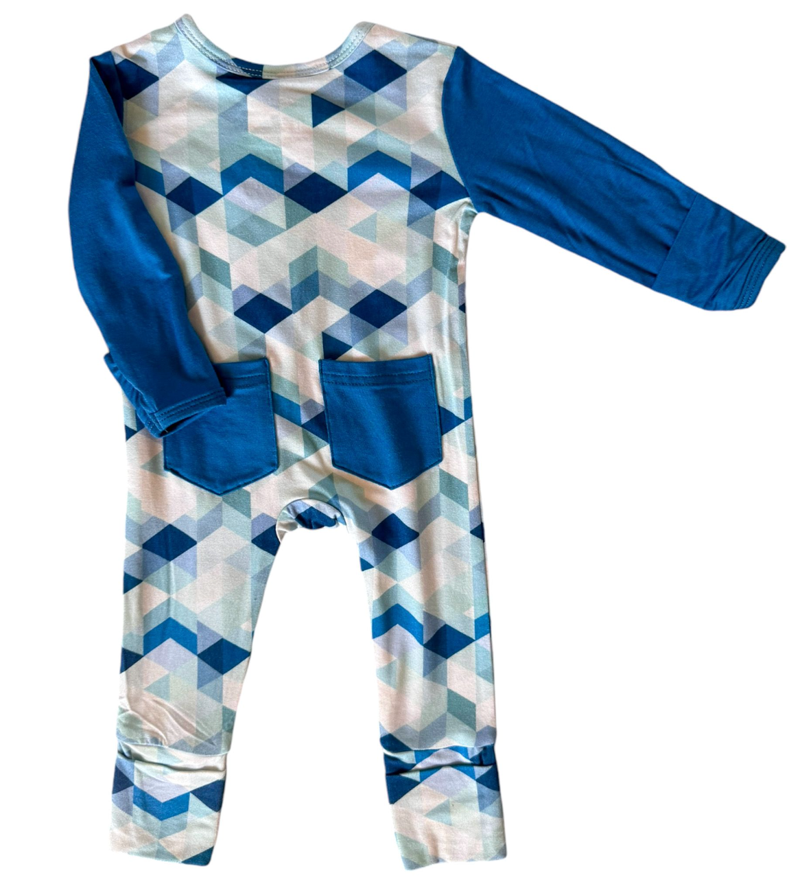 Rockin Royalty Teal Triangle Footie