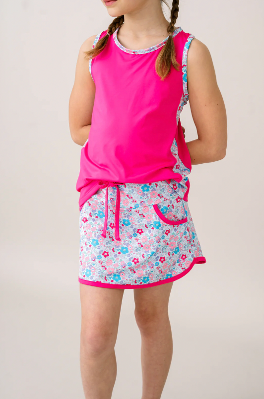 SF Bloomberry Floral Tiffany Tennis Skort