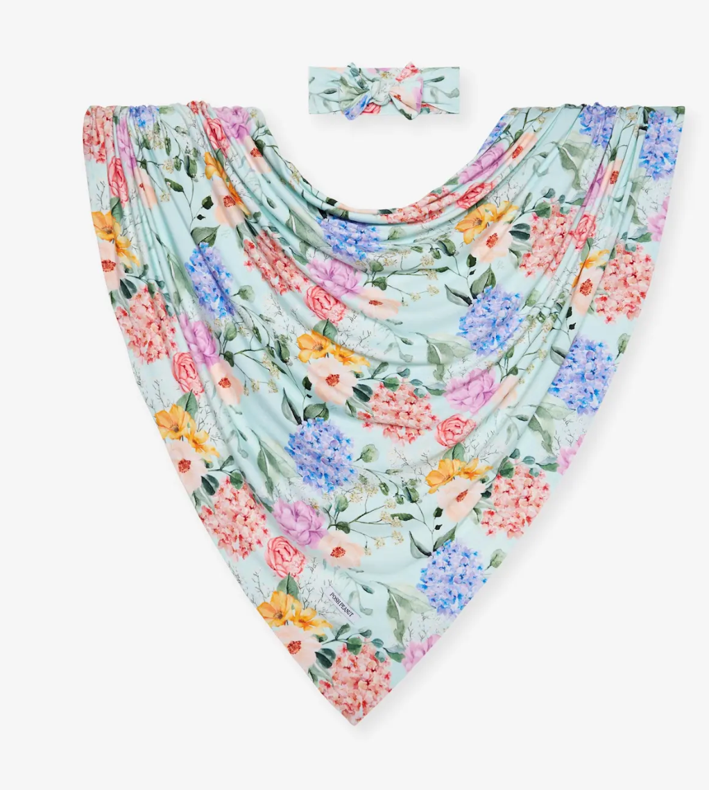 Posh Peanut Erin Swaddle & Headwrap Set
