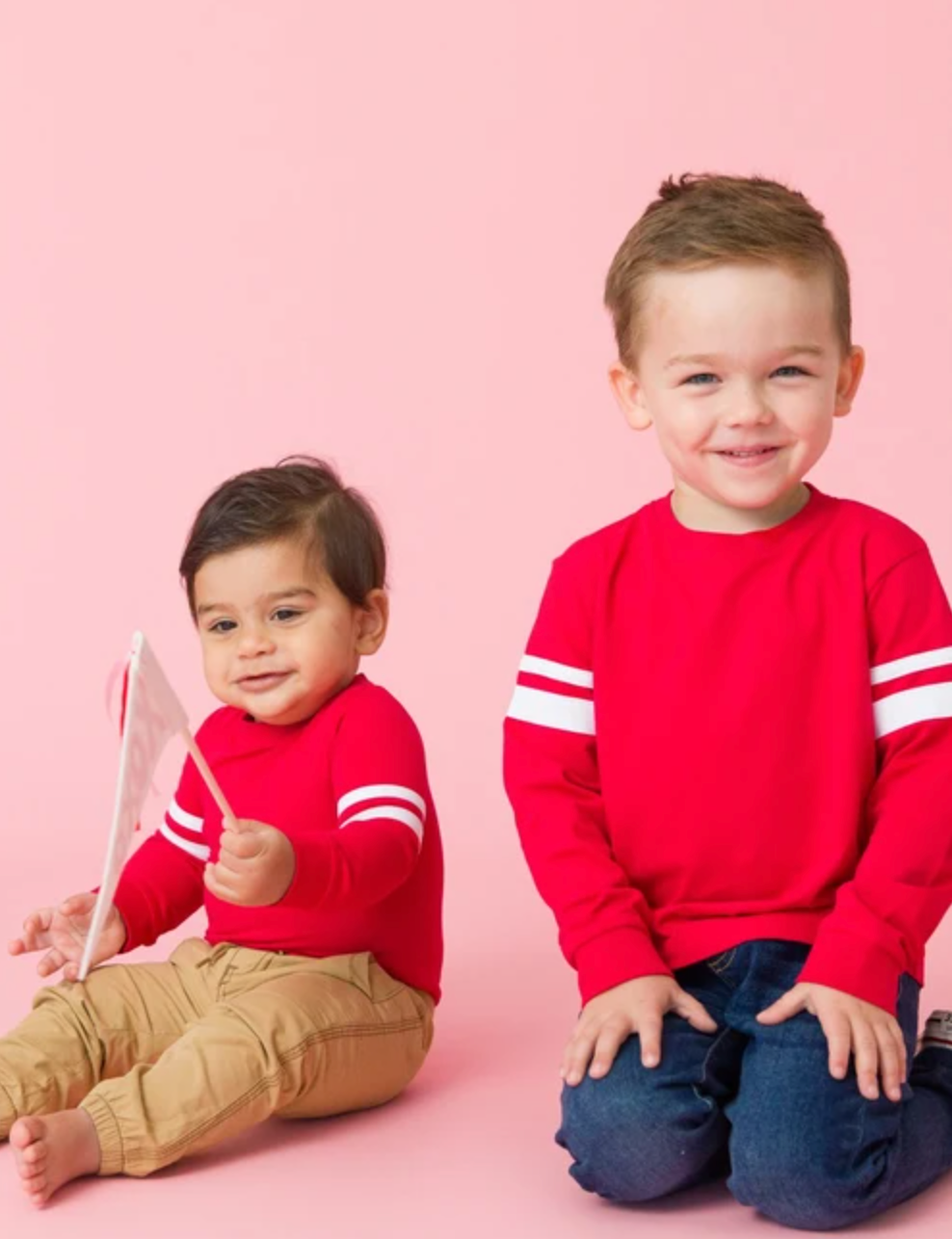 RB Red Racing Stripe Long Sleeve Shirt